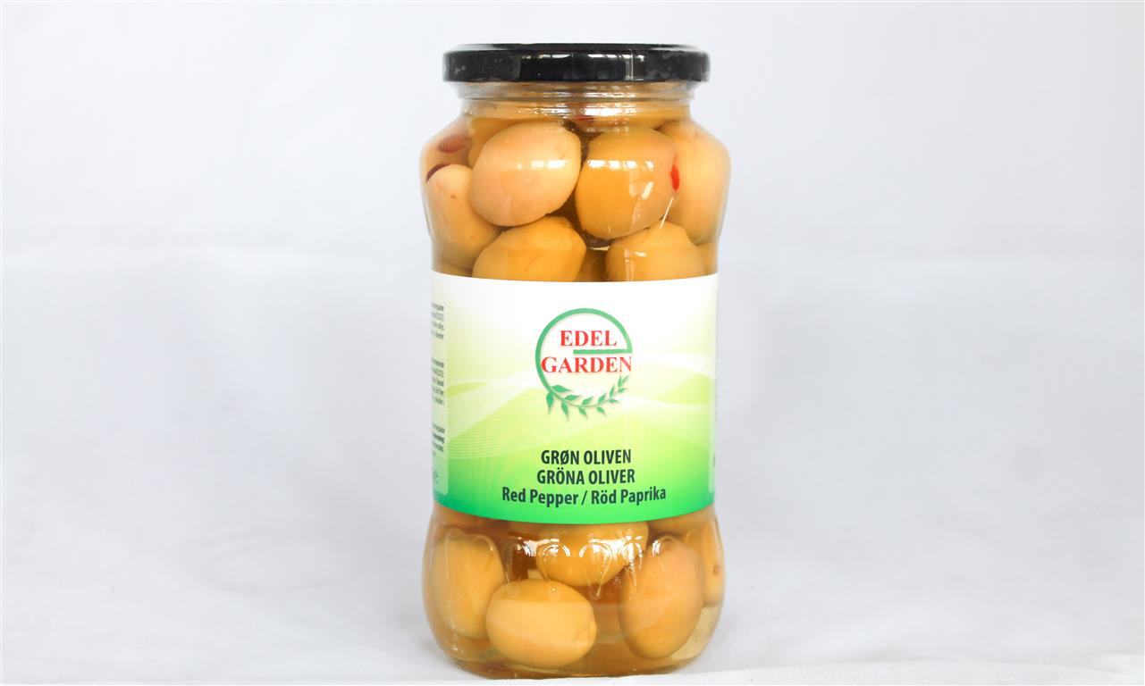 Green Olives stuffed with Red Pepper